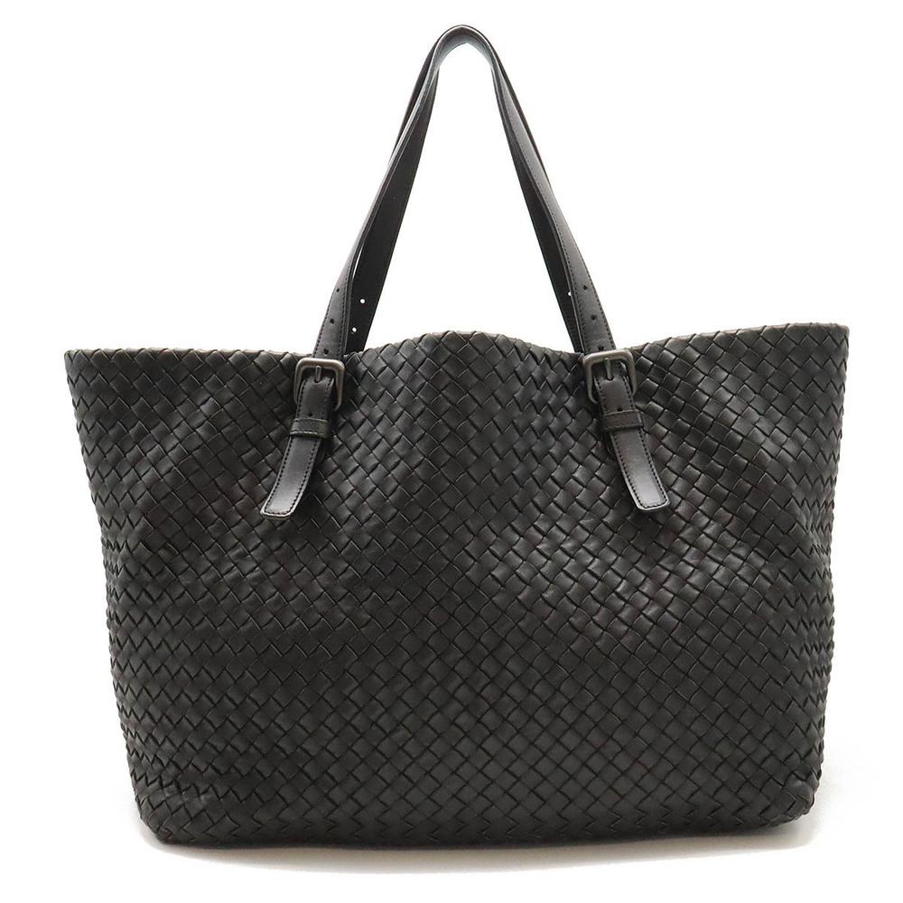 BOTTEGA VENETA Intrecciato Chester Tote Bag Black Gray